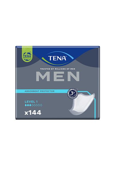 TENA Men Bladder Pad Level 1 (24x6 Pack 144 Pieces)