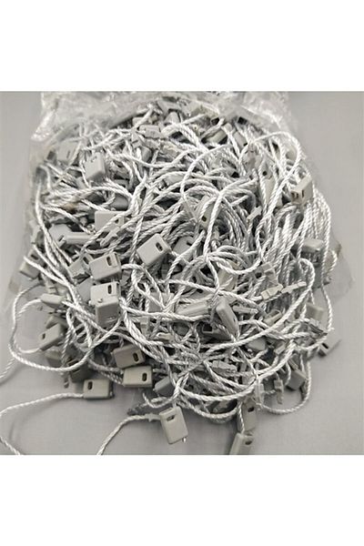 anka design 100 Pieces of Lockable Tag String - Gray - 16cm