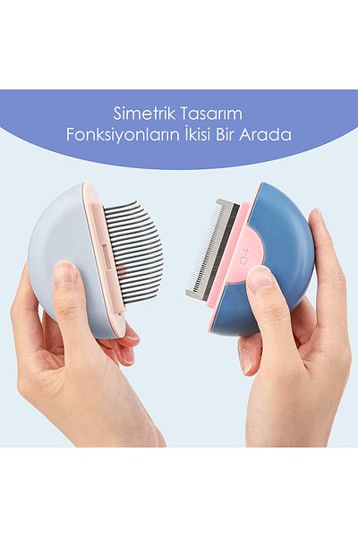 Technojet مشط لتجميع شعر القطط والكلاب ومشط تدليك مزدوج الجوانب، إصدار محدود وخاص
