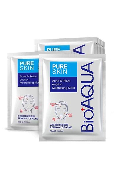 Bioaqua Pure Skin 3-Piece Care Mask Set for Acne Prone Skin 30 gr x 3 Pieces
