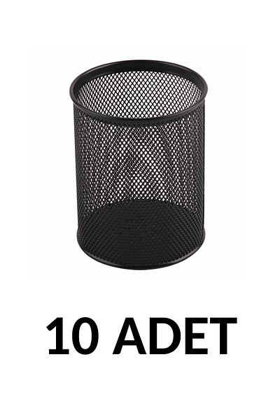 KRAF 10 Τεμάχια Τρυπημένη Επιτραπέζια Μεταλλική θήκη για στυλό Μαύρη 475γρ