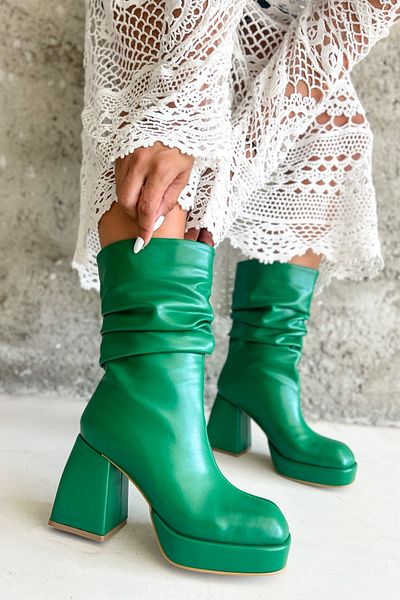 Shoebutik Μπότες Πλατφόρμας Balm Green Leather