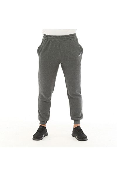 raru Παντελόνι φούτερ Lares Anthracite Melange Ribbed