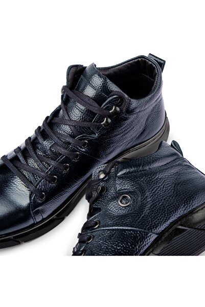 Ducavelli Ranne Hakiki Deri Bağcıklı Kauçuk Taban Erkek Bot