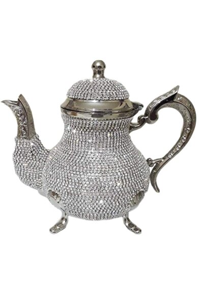 vaya home Taş Işlemeli Lüx Demlik Kristal Taşlı Bakır Demlik Çaydanlık 1500 M...