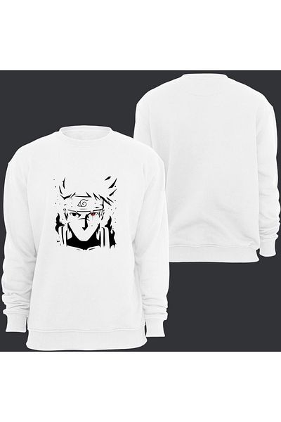 fame-stoned Φούτερ Naruto Anime Printed Crew Neck