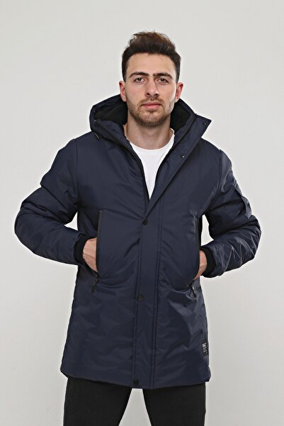 Pointback 5664 Lacivert Su Iticili Kaban Parka