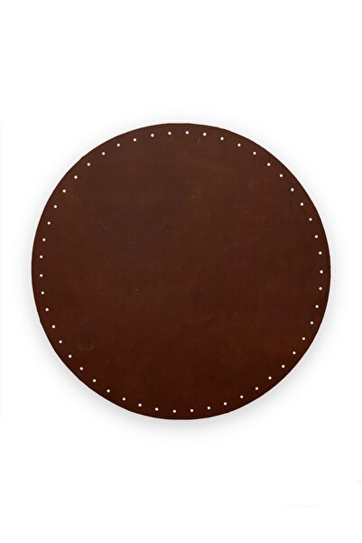 alfa tasarım atölyesi Στρογγυλή βάση τσάντας από γνήσιο δέρμα (20x20 εκ.) - Α...