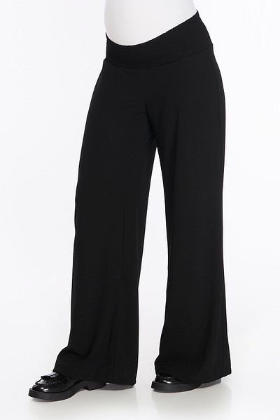 LYN MAMA Pantaloni negri de maternitate Raven