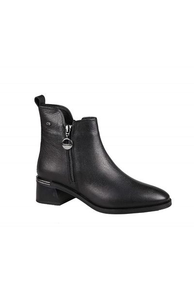 Castle Black 9780 Γυναικείες μπότες από γνήσιο δέρμα μαύρο