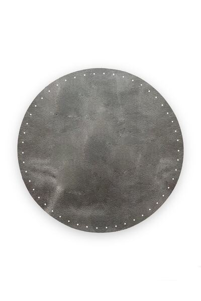 alfa tasarım atölyesi قاعدة حقيبة جلد طبيعي مستديرة (20x20 سم) - ملحق الحقيبة