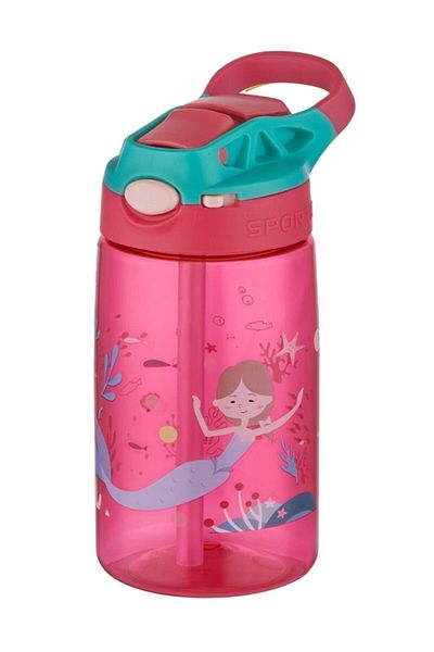 DILLER 8834 500 ml Flask with Straw Red