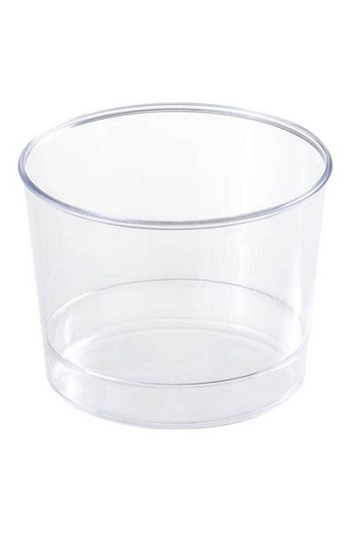 14Süs Plastic Dessert Container Bowl Crystal 250 Cc with Lid 10 Pieces