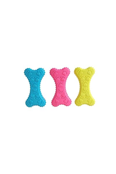 Mixpet Kauçuk Küçük Ve Orta Irk Köpek Kemirme Kemik Oyuncağı 10 X 5 Cm Sarı