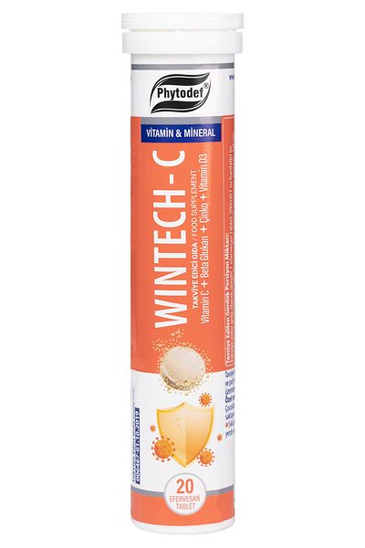 Phytodef Wintech C + Beta Glukan + Vitamin C + Zinc + Vitamin D3 - 20 Effervescent Tablets