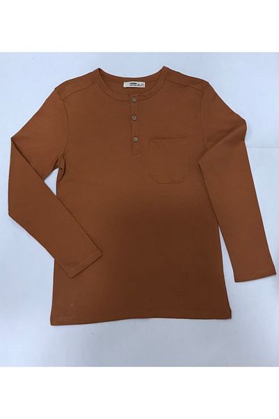 Çikoby Boy's Front Placket Button T-Shirt