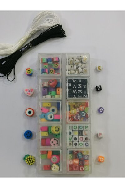 LİVZA BİJUTERİ Fimo Boncuk Ve Harf Boncuk Set Kolye Bileklik Halhal Takı Yapm...