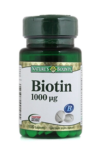 Nature's Bounty 1000 ميكروجرام بيوتين - 100 قرص