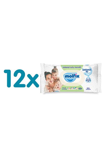 Molfix Isotonic Watery Fresh Wet Wipes 12X60 Pieces