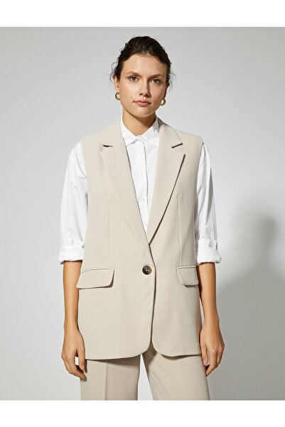 Koton Blazer Vest with Pocket Detail