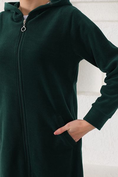Kardelen Butik Ümraniye Polar Zippered Cap Emerald Green Araboy
