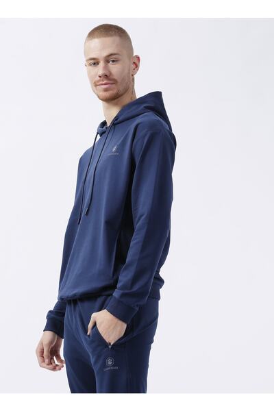lumberjack Ανδρικό φούτερ με κουκούλα Navy Blue W M-sn73 Basic Hoodie
