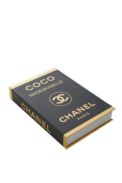 irayhomedecor Coco Black Gold Decorative Book Box