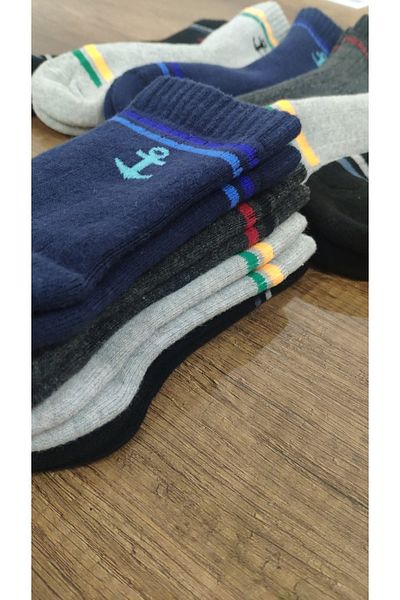Leement socks Детски 12 чифта дебели хавлиени термо чорапи, безшевни, премиум серия