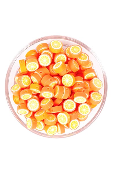 yfhobi 10 Adet - Polimer Fimo Boncuk, Portakal Desenli Polimer Kil Boncuk. 1....