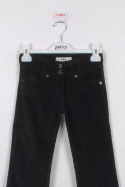 incity Girl's Wide Leg Black Velvet Trousers