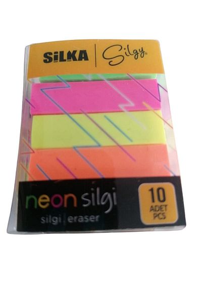 Neon Πολύχρωμη Γόμα 10 Τεμάχια