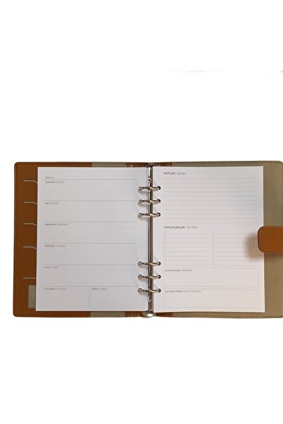 BON CARNET Acar Calyce Thermo Leather Magnet Patch 18,5*23 cm 240 Σελίδες Αδειτικό Planner Organizer Καφέ