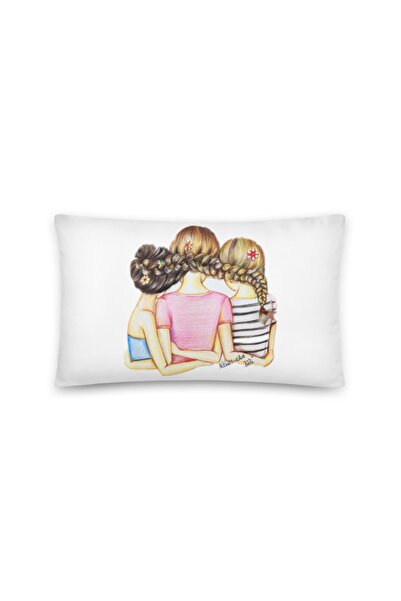 LADİJİTAL BASKI ÇÖZÜMLERİ Набір з трьох подушок з малюнком «Три друзі»