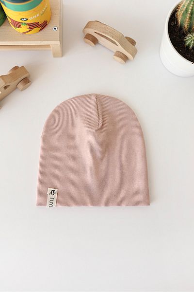Doğan Collection Powder - Ecru 2-Piece Rib Beanie