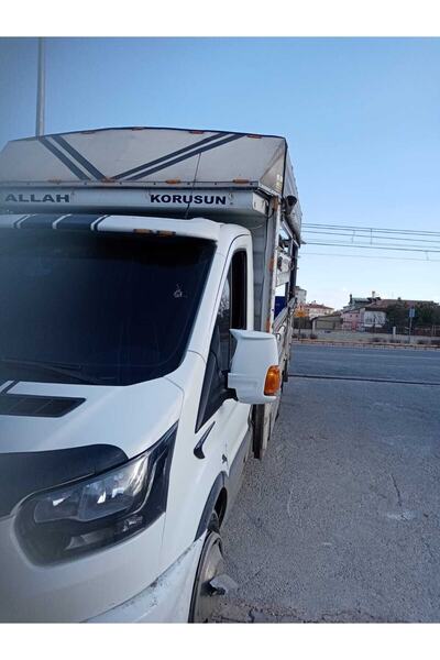 OTOPLEXİ Ford Transit 2014 Uyumlu Son. Ayna Kapağı / Batman Ayna Beyaz Plastik