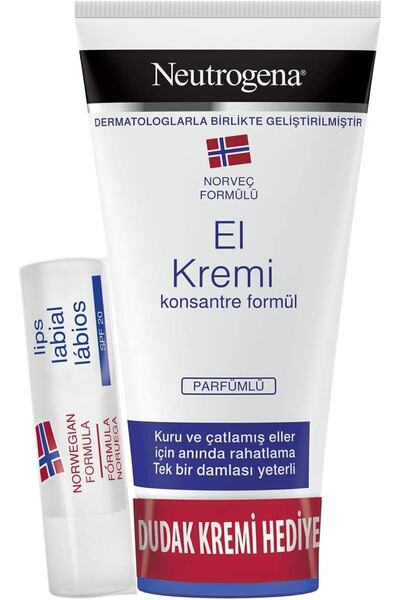 Neutrogena Perfumed Hand Cream 75 ml + Lip Balm