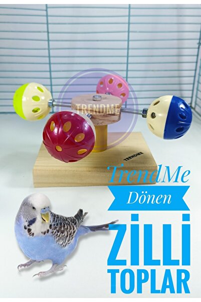 UniqBirdToys Trendme Rotating Bird Mill with 4 Balls and Bells