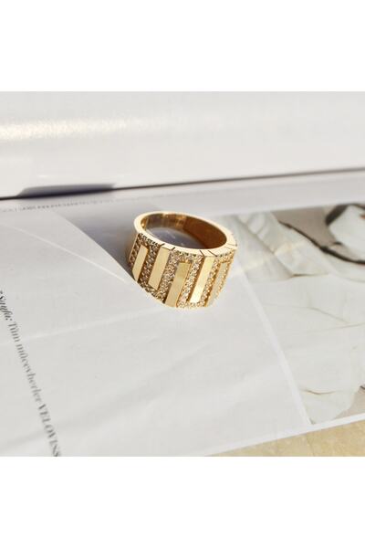 Karadeniz Kuyumculuk Geometrik Tasarım Altın Yüzük