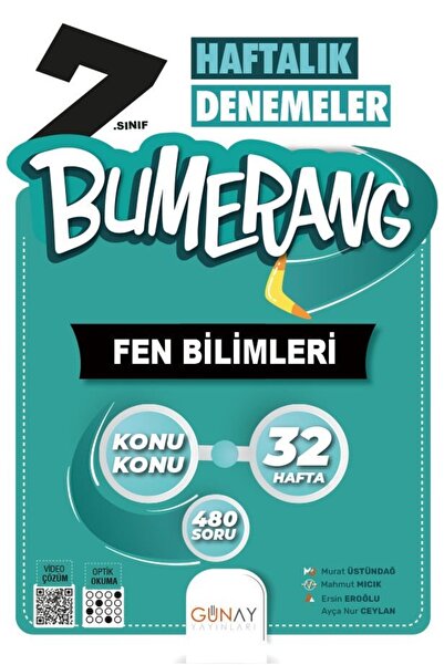 Kollektif Günay 7.sınıf Bumerang 32 Haftalık Fen Bilimleri Denemesi
