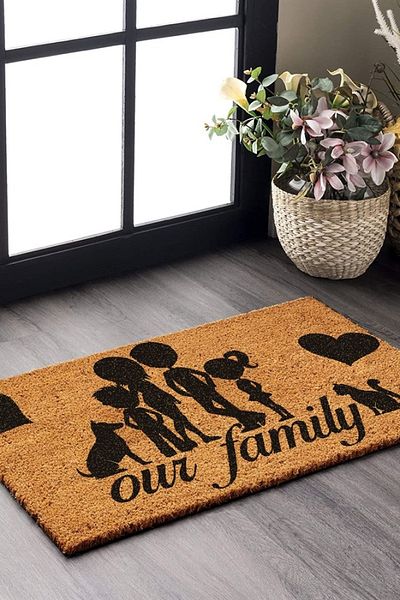 Decovetro Our Family Patterned Door Mat