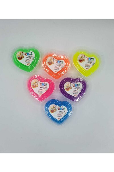 Genel Markalar Kalp Kutulu 6'lı 6 Renk Slime 135 gr X 6 Hazır Slıme