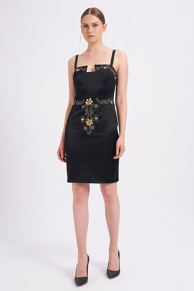 Balizza Strap Stone Embroidered Dress