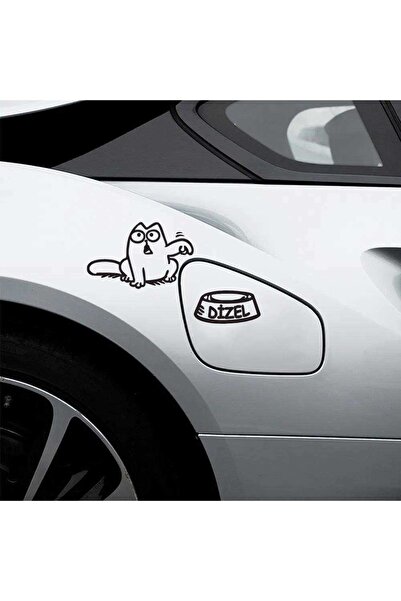 Asilmeydan Kedi Dizel Yakıt Depo Kapak Sticker, Araba, Oto, Etiket, Tuning, A...