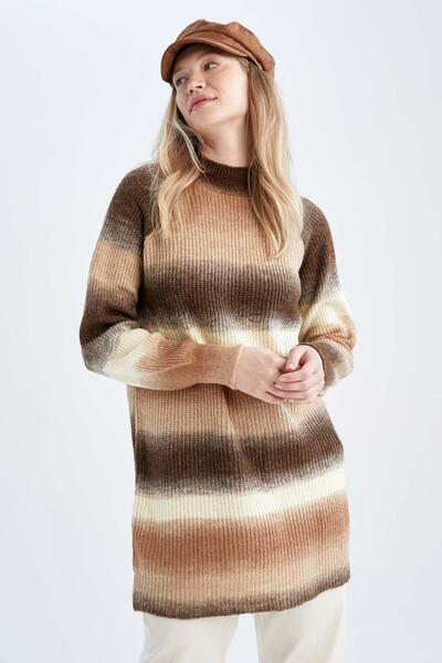 DeFacto Normál szabású fél garbó tunika