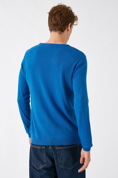 Koton Férfi sötétkék pulóver 1KAM92005LT