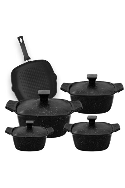 Arzu Çelik - Katre - 9 Parça Granit Tencere Seti