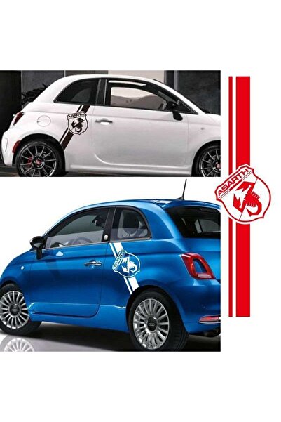 Asilmeydan 2 Adet Abarth Logo Çamurluk Şerit Sticker Araba Oto Etiket, Aksesu...