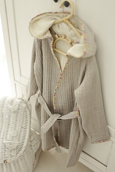 Mujo Baby&Kids Organic Special Woven 4 Layer Muslin Bathrobe