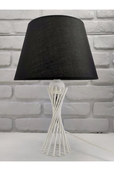 365GUNSERİSONU مصباح طاولة عاكس الضوء باللون الأبيض المزخرف الحديث مع قبعة من...