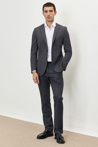 ALTINYILDIZ CLASSICS Ανδρικό κοστούμι Anthracite Extra Slim Fit Slim Fit Μονόχρωμο γιακά